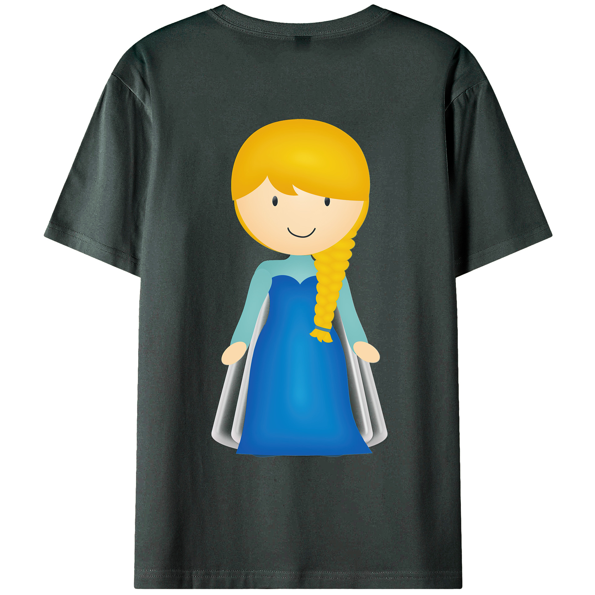 （画像用） アナと雪の女王 アンナ エルサ Frozen Anna Elsa 綿100％ メンズ半袖Tシャツ（バックプリント） 通気性